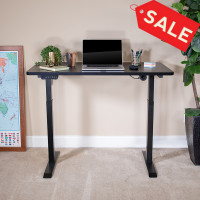 Flash Furniture NAN-TG-2046-BK-GG Electric Height Adjustable Standing Desk - Table Top 48